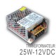 Transformateur LED 25W 12 Volts DC IP20