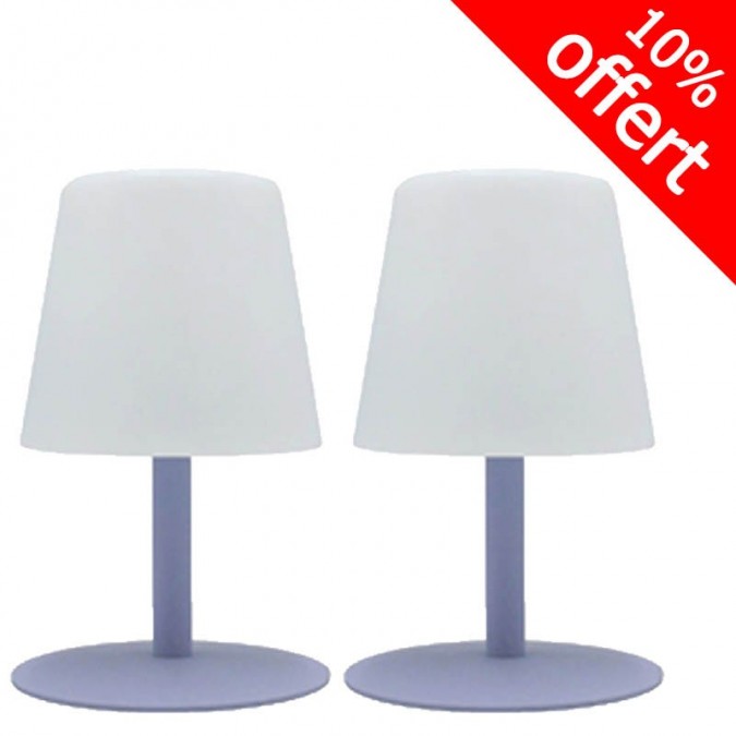 Lot de 2 lampes à poser rechargeables STANDY MINI lavender