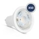 Pack de 50 ampoules LED GU10 7W 38°