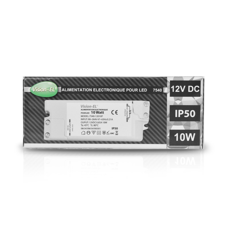 Transformateur LED 10W 12 Volts DC.  Boutique Officielle Miidex Lighting®