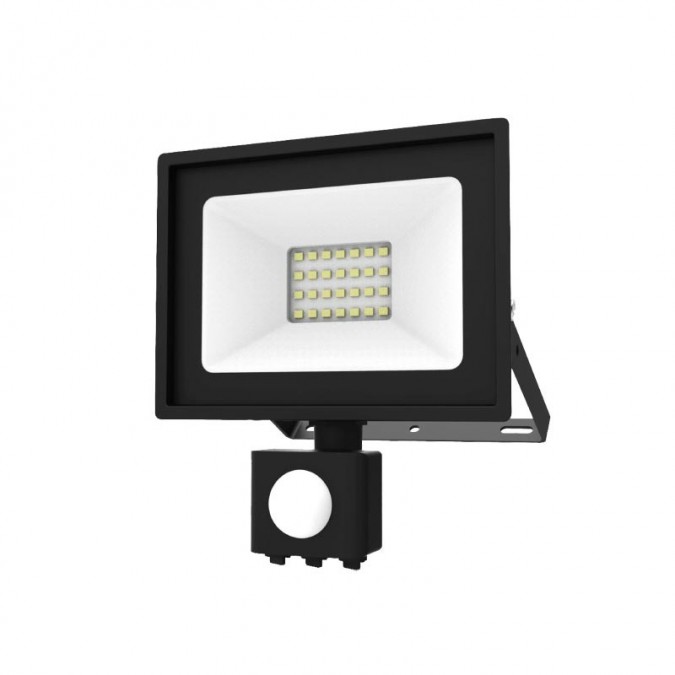 Projecteur LED SMD 20W Extérieur IP65 Gris + Détecteur