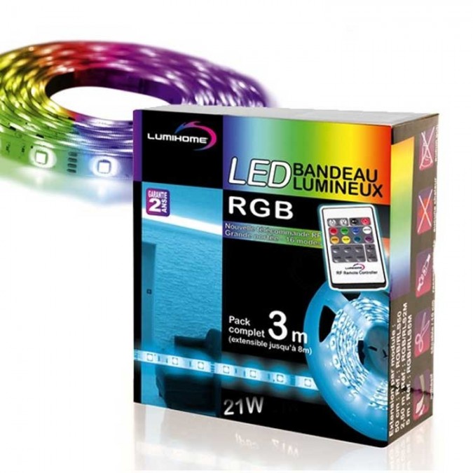 Coffret 1x3m Ruban LED RGB  Boutique Officielle Lumihome®