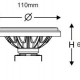 Ampoule LED AR111 (culot G53) 15W COB 110°