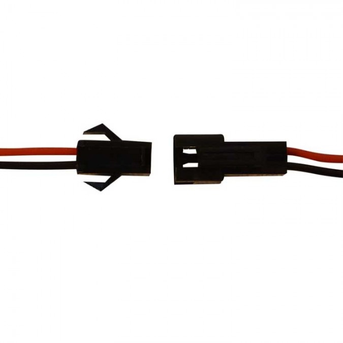 Kit Connecteurs 2 Pin Mâle/Femelle à souder pour ruban LED Blanc