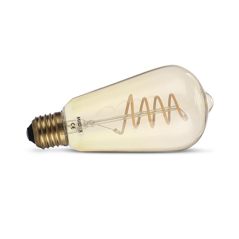 Ampoule LED E27 Edison Golden ST64.  Boutique Officielle Miidex Lighting®