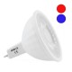 Ampoule LED GU5.3 - 5W COB Dimmable - Bleu, Rouge