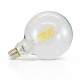 Ampoule LED E27 Globe 8W COB Filament G125 (Dimmable en option) - Finition claire