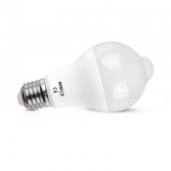 Ampoule LED E27 12W Bulb + Détecteur de mouvement crépusculaire IR