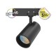 Spot LED FOCUS II sur rail - 35W CCT - Vue face noir