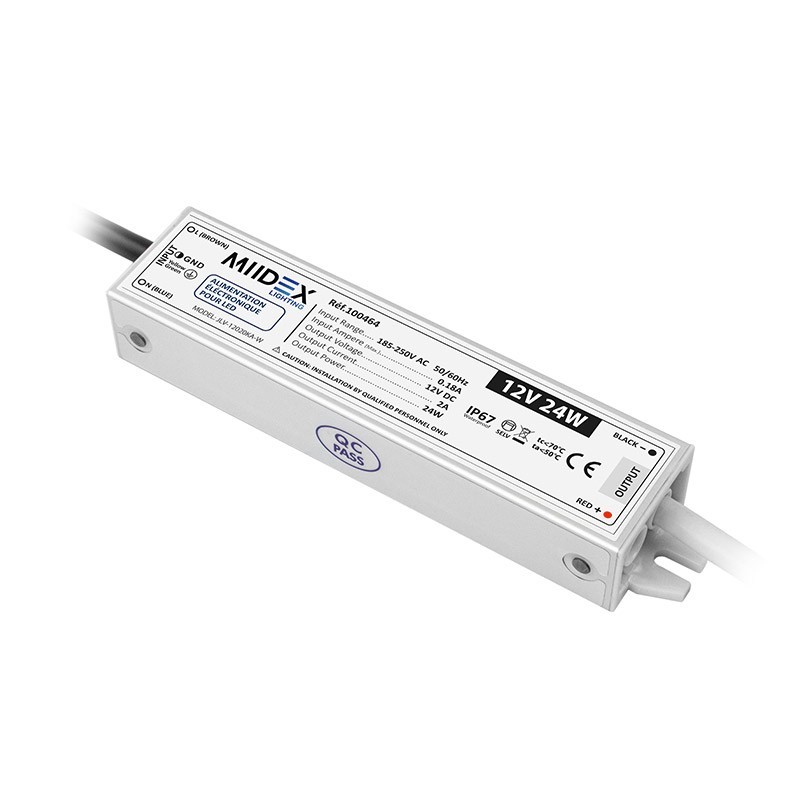 Transformateur LED 200W 24 Volts D.  Boutique Officielle Miidex Lighting®