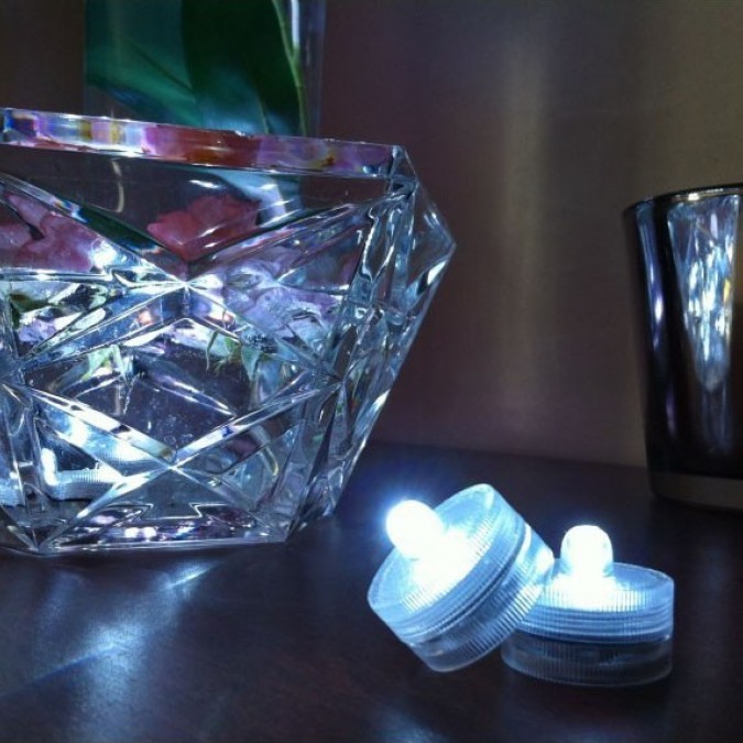 Lot de 10 Lampions LED submersibles blanc