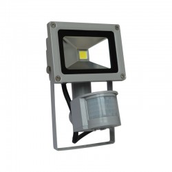 Projecteur LED COB 10W Extérieur IP65 Gris + Détecteur