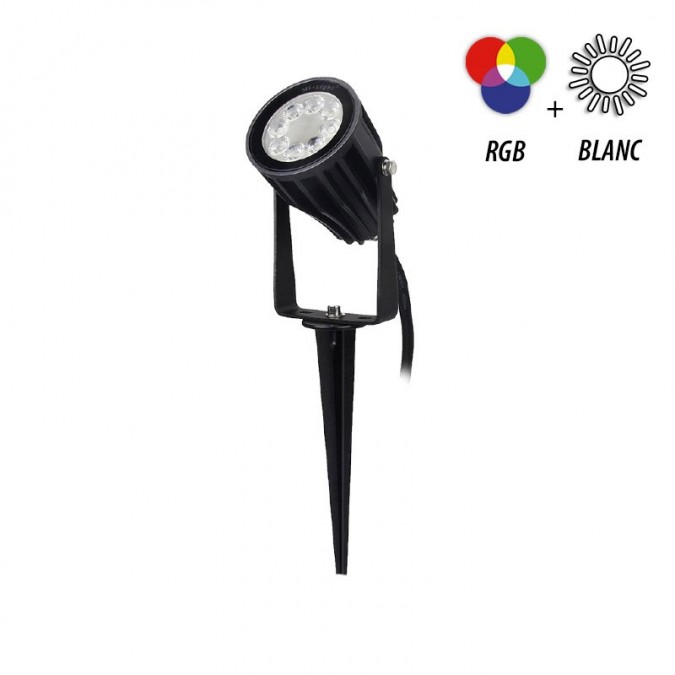 Spots piquet extérieur LED RGBW 6W IP65 - Vue d'ensemble