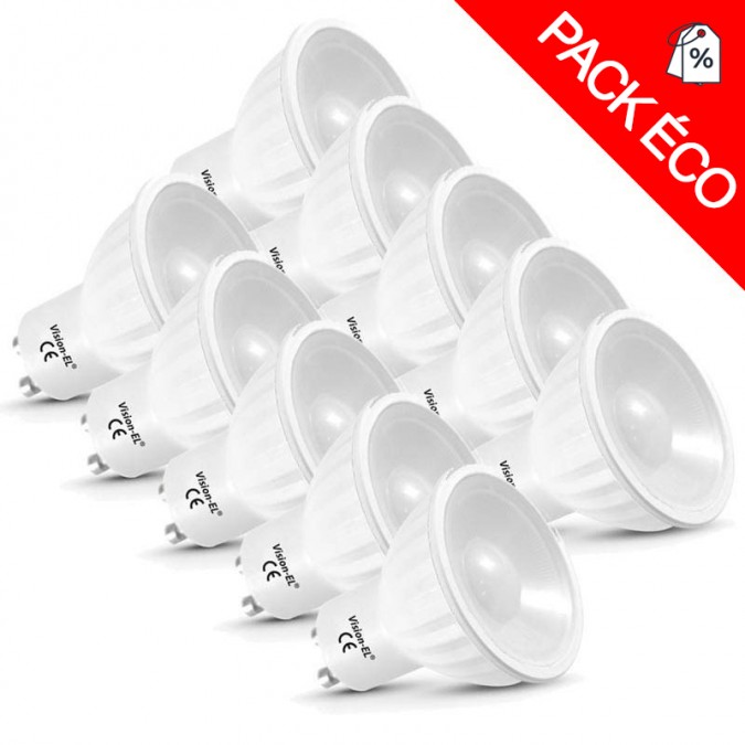 Ampoule LED GU10 6W 120° (9 + 1 offerte)