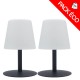 Lot de 2 lampes à poser rechargeables STANDY MINI rock