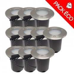 Pack de 10 spots 230V encastrables extérieurs 28 LED (9+1 offert)