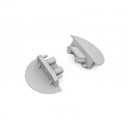 Terminaison Gris pour Profile Rainure Pack de 2