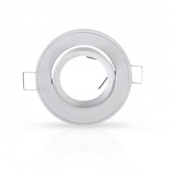 Support plafond Rond Orientable Blanc Ø85 mm