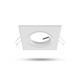 Support plafond carré orientable blanc 84 x 84 mm