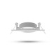 Support plafond carré orientable blanc 84 x 84 mm