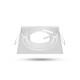 Support plafond carré orientable blanc 84 x 84 mm
