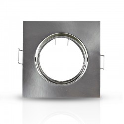 Support plafond Carré Orientable Argent 85 x 85 mm
