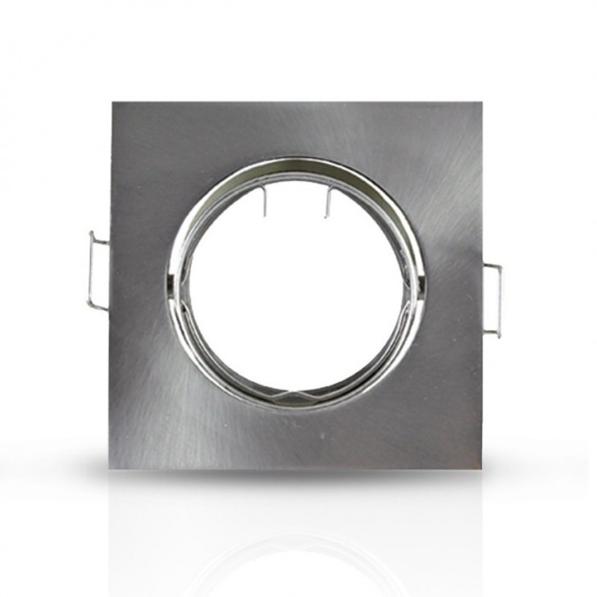 Support plafond Carré Orientable Argent 85 x 85 mm