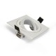 Support plafond Carré Orientable Blanc 89 x 89 mm