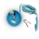 Suspension Douille Silicone E27 - Bleu Câble 2m