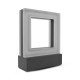 APPLIQUE MURALE LED 12 W CARRE 4000K GRIS ANTHRACITE IP54