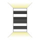 Applique Murale LED 2x5W Cylindrique 4000K Gris IP54