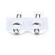 Support de spot rond double blanc Orientable 175 x 93mm