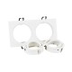 Support de spot rond double blanc Orientable 175 x 93mm