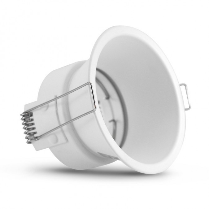 Support de spot basse luminance Rond Rotatif blanc Ø82 IP20