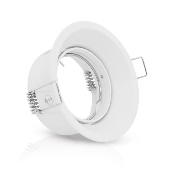 Support de spot basse luminance Rond Rotatif Orientable blanc Ø85