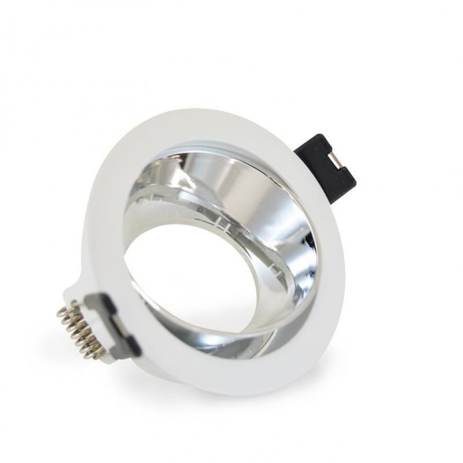 Support spot basse luminance rotatif Orientable argent rond Ø80 mm