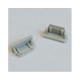 Terminaison Gris pour Profile Plat 14,4mm Pack de 2