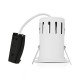 Support de spot BBC rond blanc fixe douille automatique