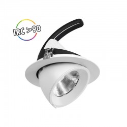 Spot LED Escargot Rond Inclinable et Orientable 55W 4000K IRC90
