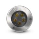Spot LED Encastrable Sol Rond 5W 3000K Inox 316 L