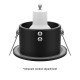 Support de spot BBC Rond Etanche noir Ø85 x 43 mm IP65