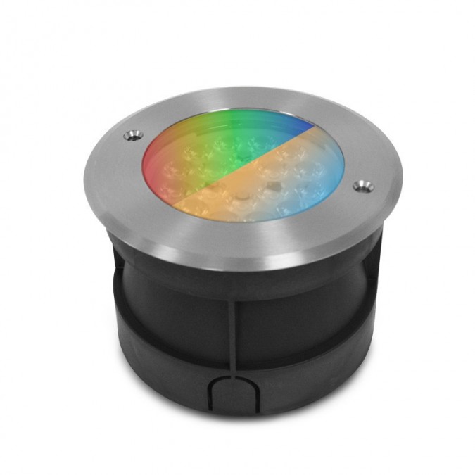 Spot LED Encastrable Sol Rond 9W RGBCCT Inox 304