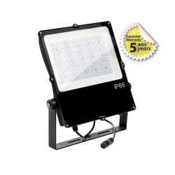 Projecteur LED Asymétrique Noir 100W 12000LM 2900K - Garantie 5 ans
