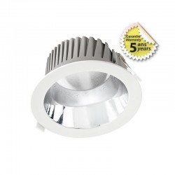 Downlight LED Blanc Ø134 15W 1500 lm 4000K - Dimmable DALI - Garantie 5 ans