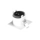 Collerette basse luminance carrée/rond blanc/noir pour spot ÉCLAT II