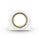 Collerette basse luminance carrée/rond blanc/doré pour spot ÉCLAT II