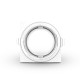 Collerette basse luminance carrée/rond blanc/blanc pour spot ÉCLAT II