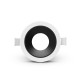 Collerette basse luminance rond/rond blanc/noir pour spot ÉCLAT II