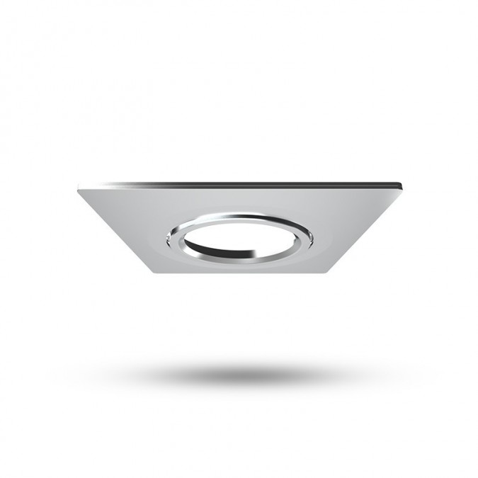 Collerette carrée aluminium inclinable pour spot ÉCLAT II