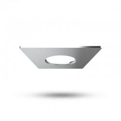 Collerette carrée aluminium fixe pour spot ÉCLAT II